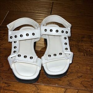 Stylish White Studded Sandals